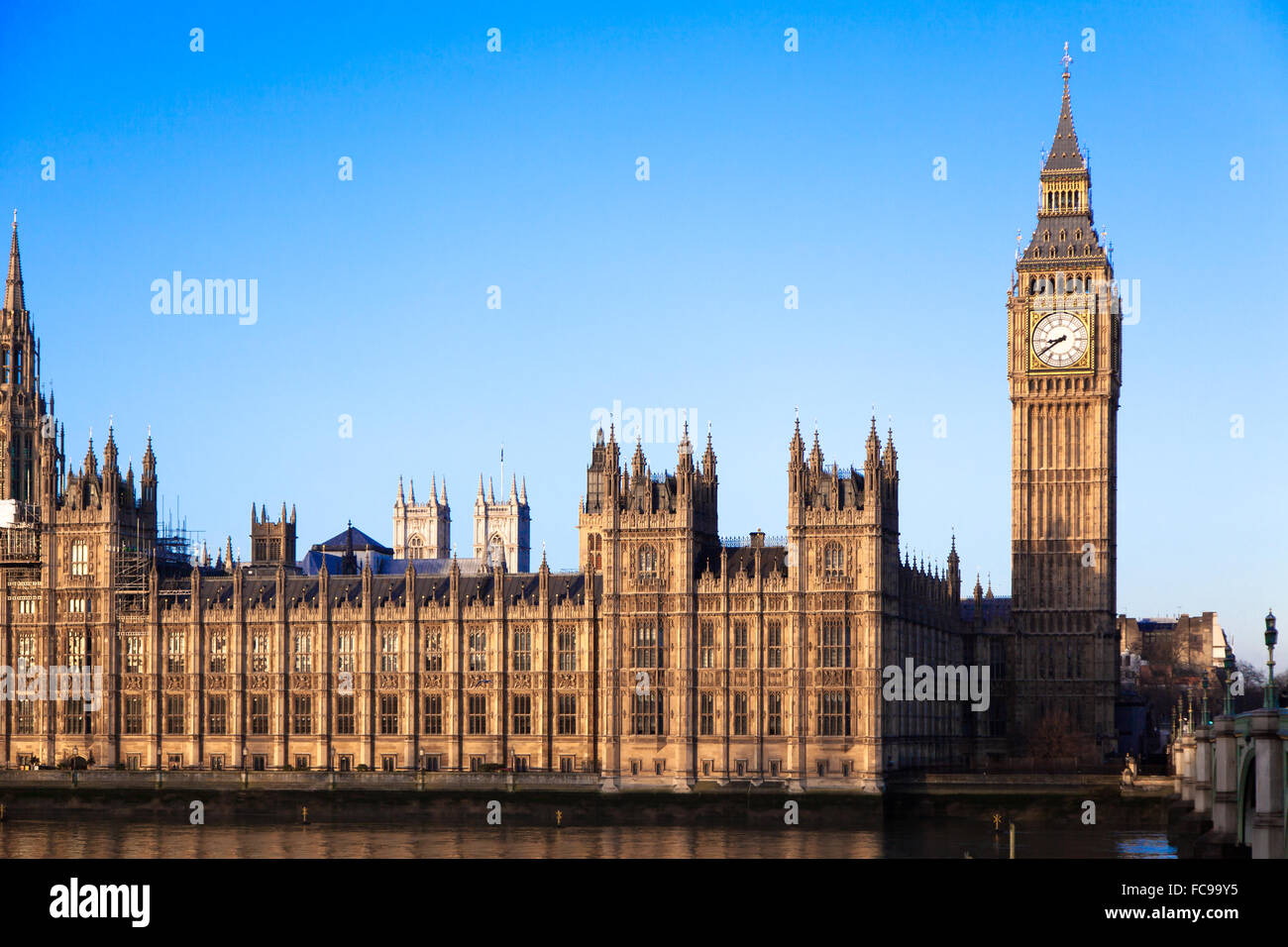 Famous Big Ben in Central London Stock Photo