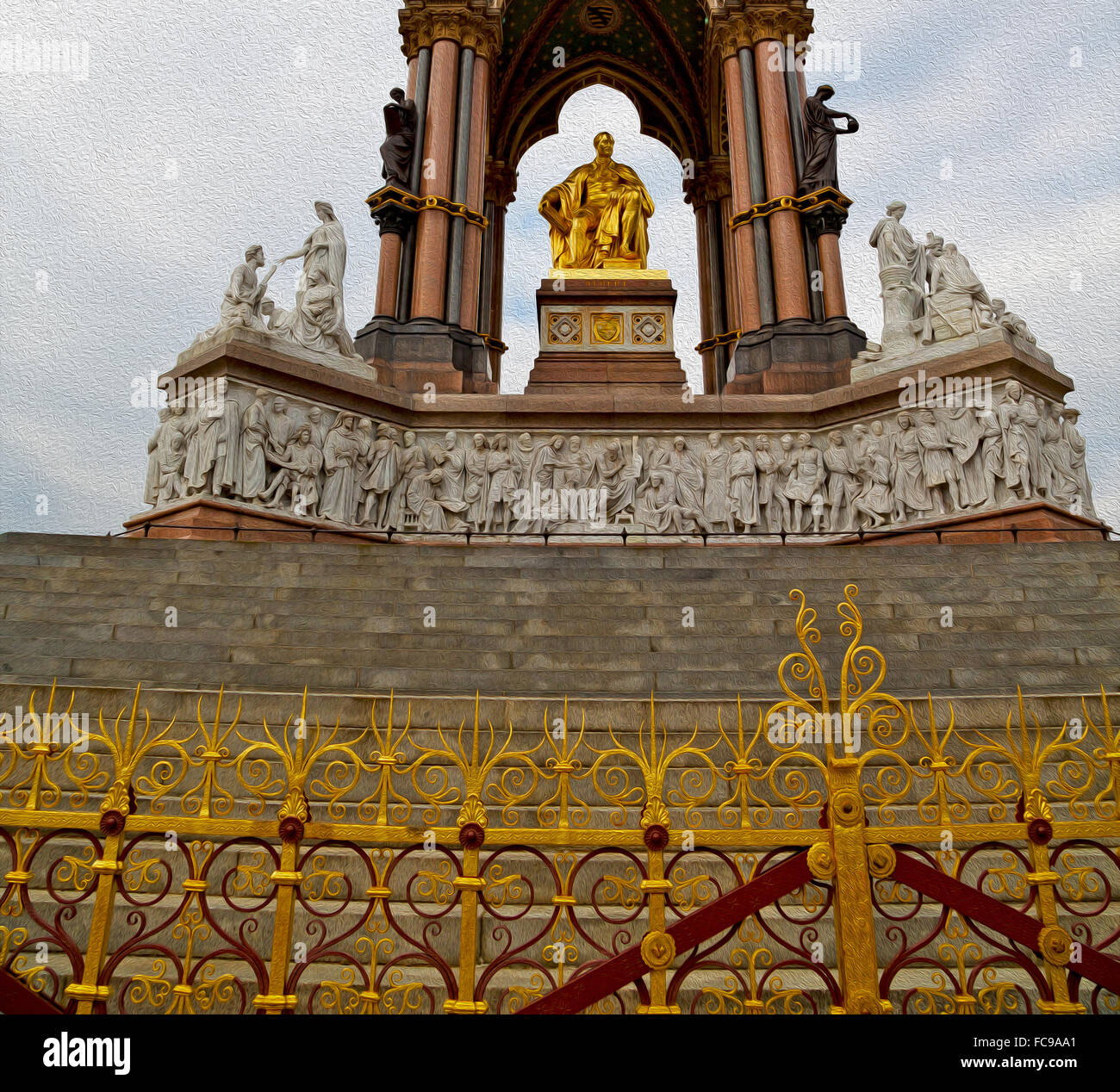 albert monument in london england kingdome and old construction Stock ...