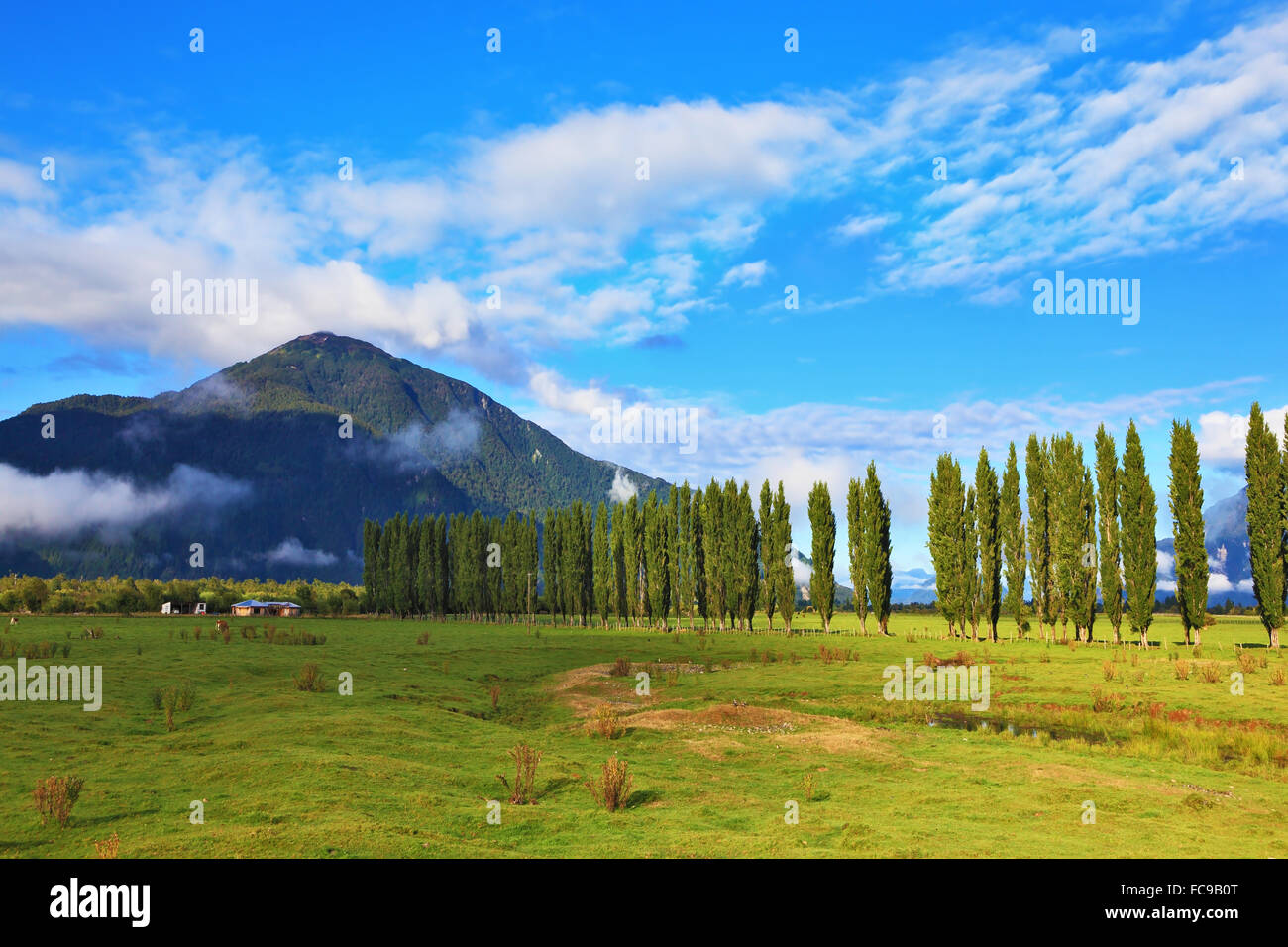 Rural areas in the Chilean Patagonia Stock Photo