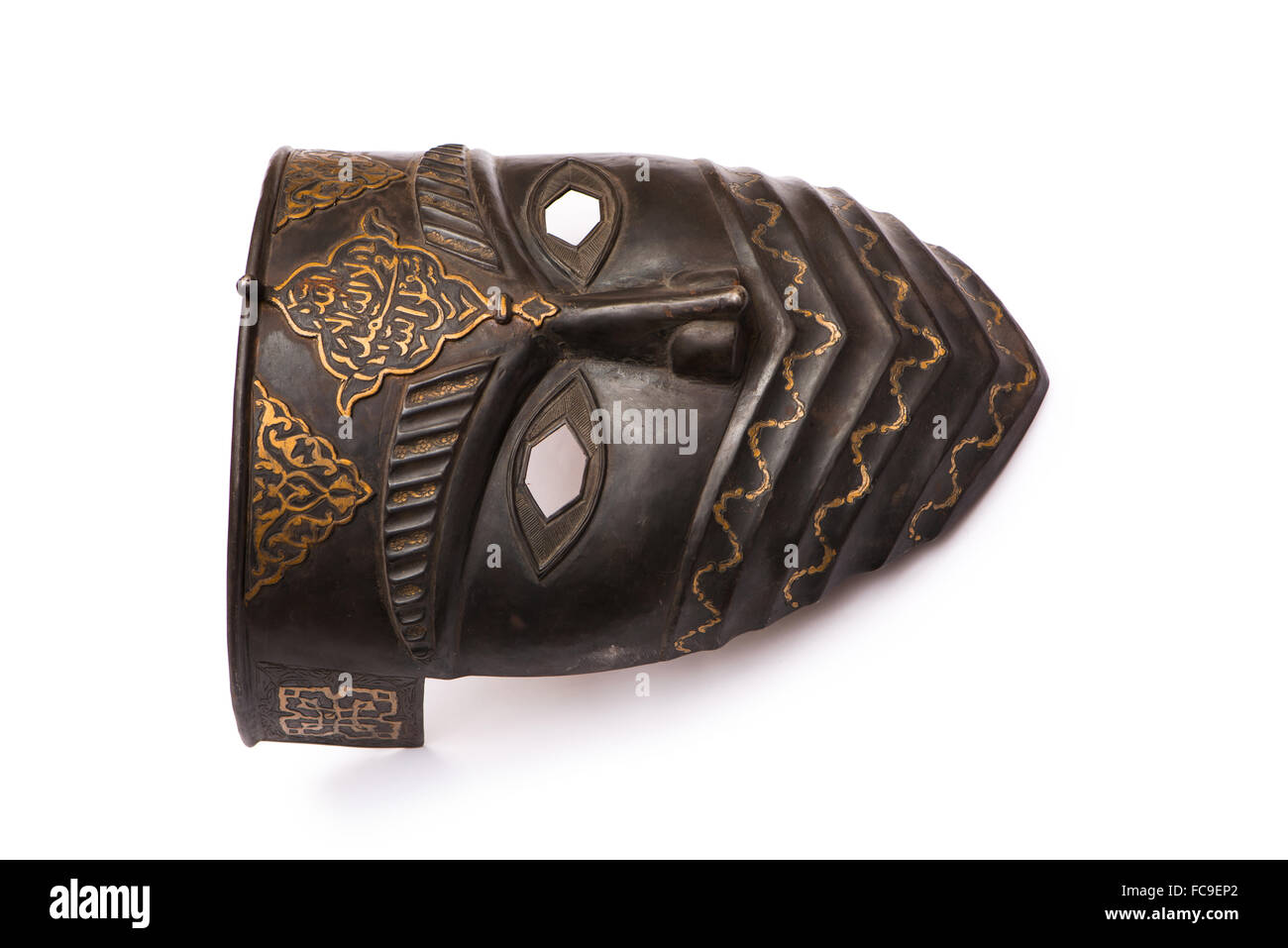 Metal mask isolated on white Stock Photo - Alamy