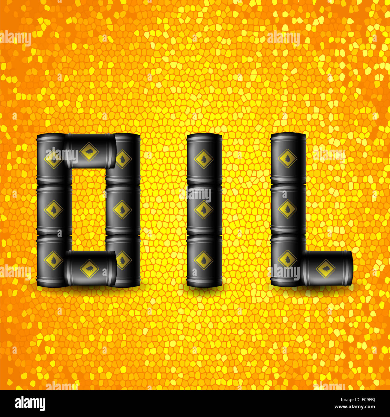 Set of Black Metal Oil Barrels Stock Photo - Alamy