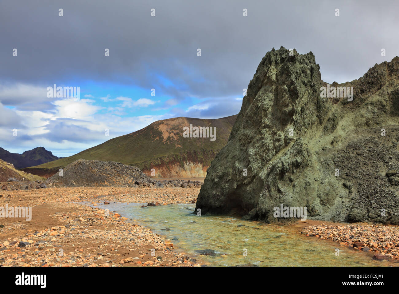 Green stone cliff Stock Photo - Alamy