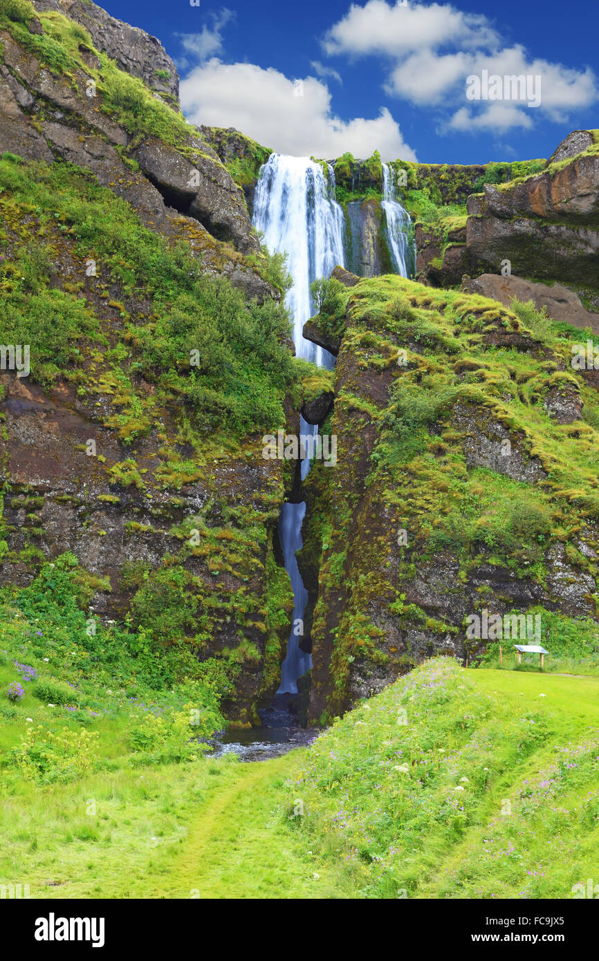 Scenic waterfall Stock Photo