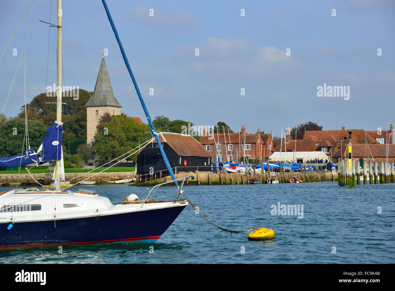 View taken of the village of Bosham situated in Chichester Harbour,West Sussex, England (UK) Stock Photo