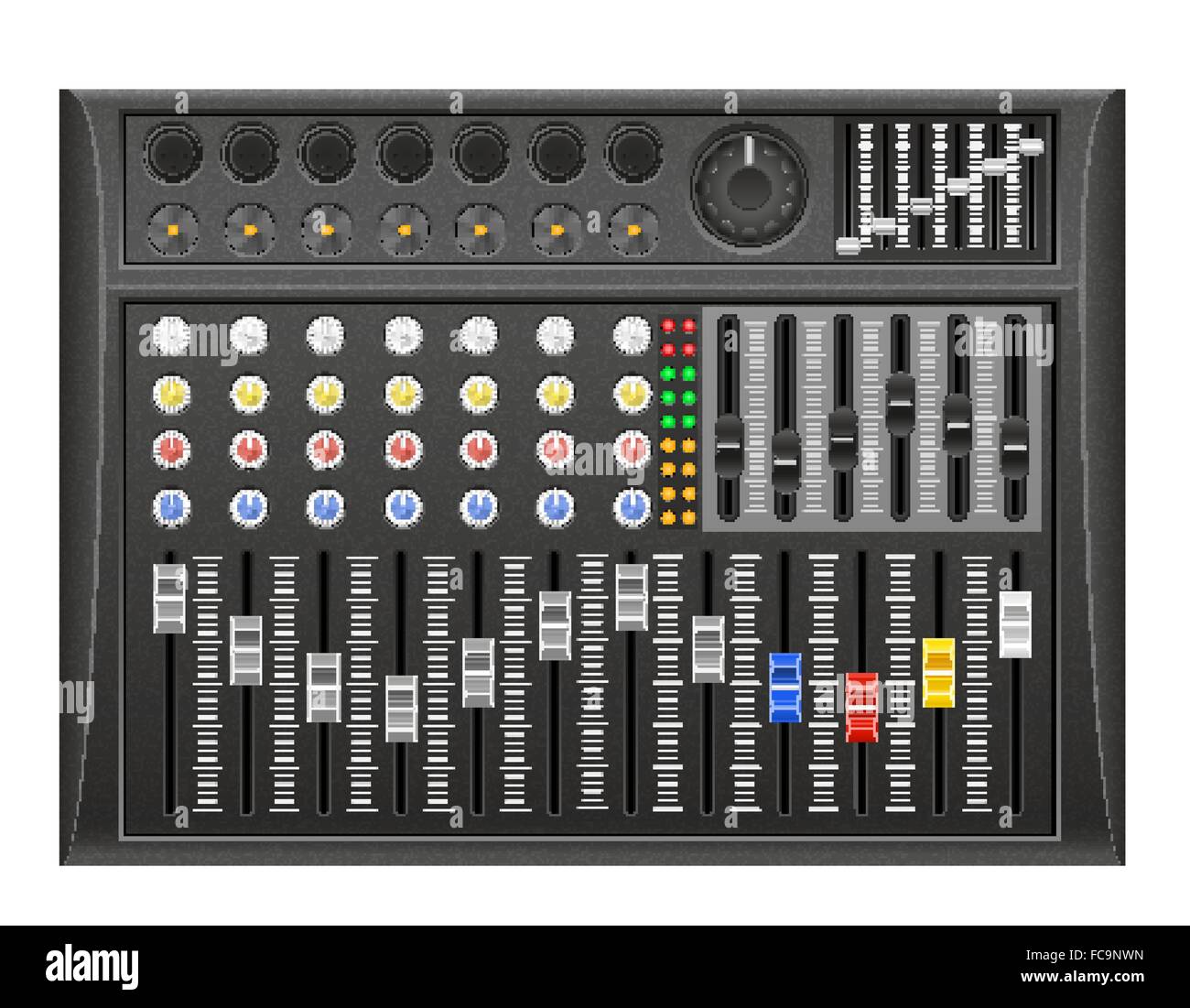 panel console sound mixer vector illustration isolated on white background Stock Vector