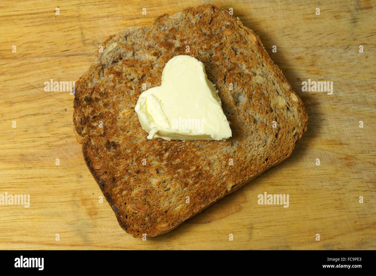 Hot toast and butter. Stock Photo
