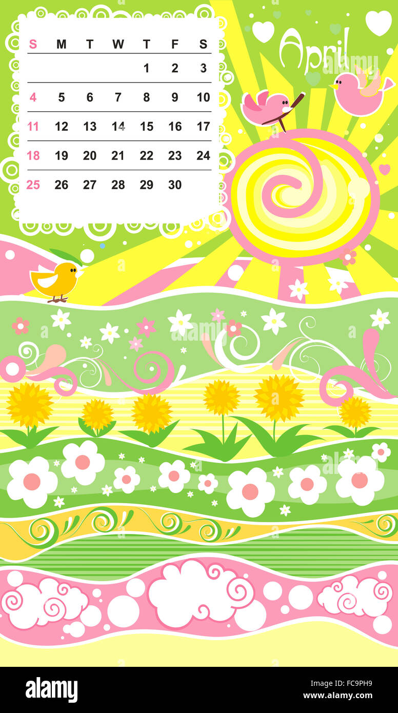Decorative Frame for calendar Stock Photo - Alamy