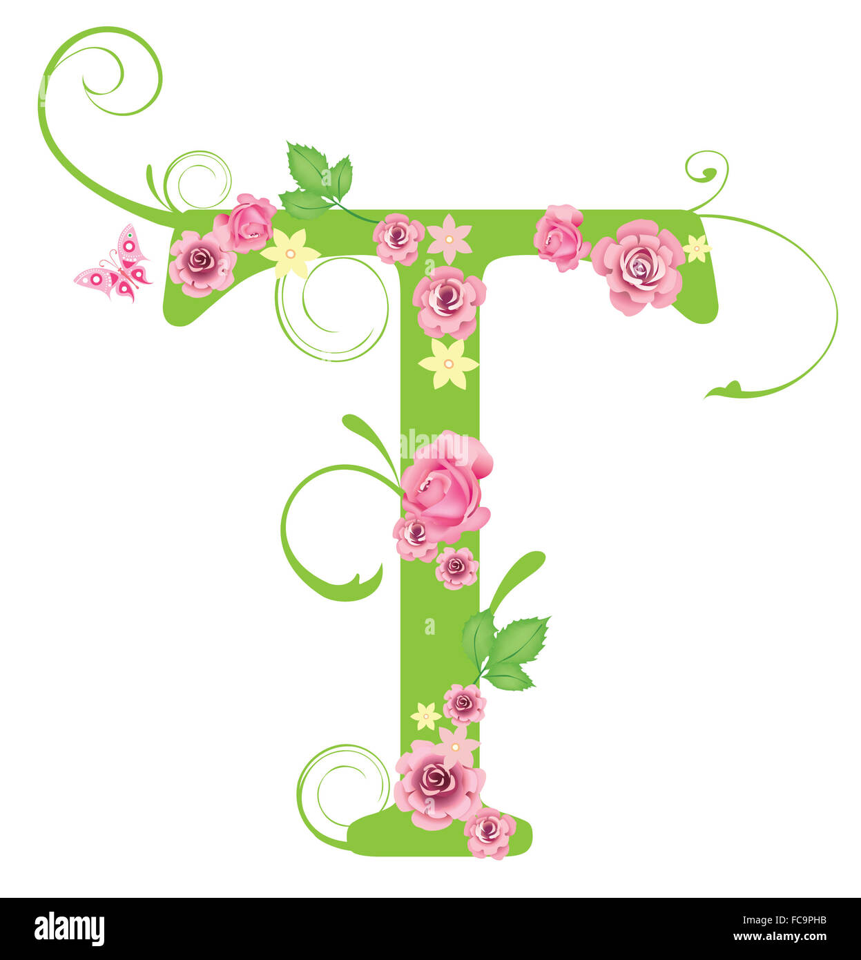 Letter with roses Stock Photo - Alamy