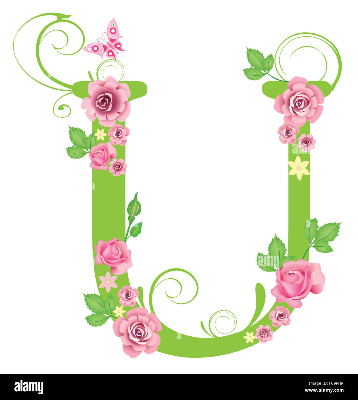 Letter with roses Stock Photo - Alamy