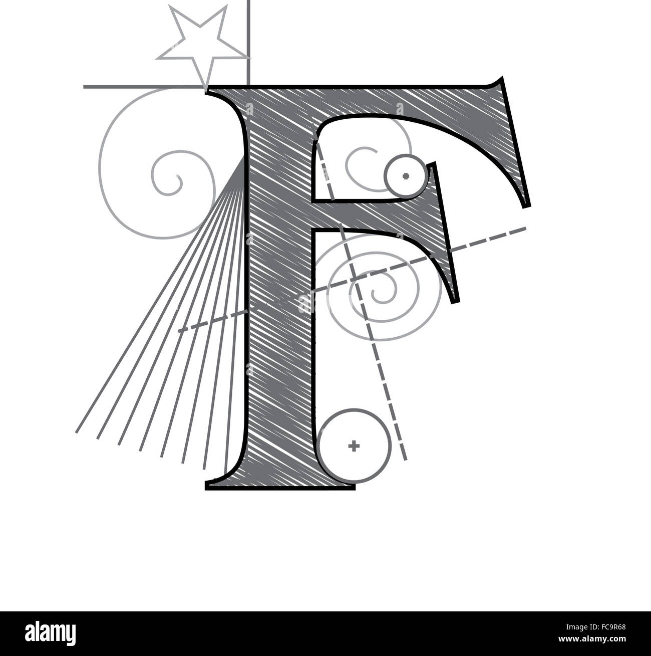 Letter f drawing hi-res stock photography and images - Alamy