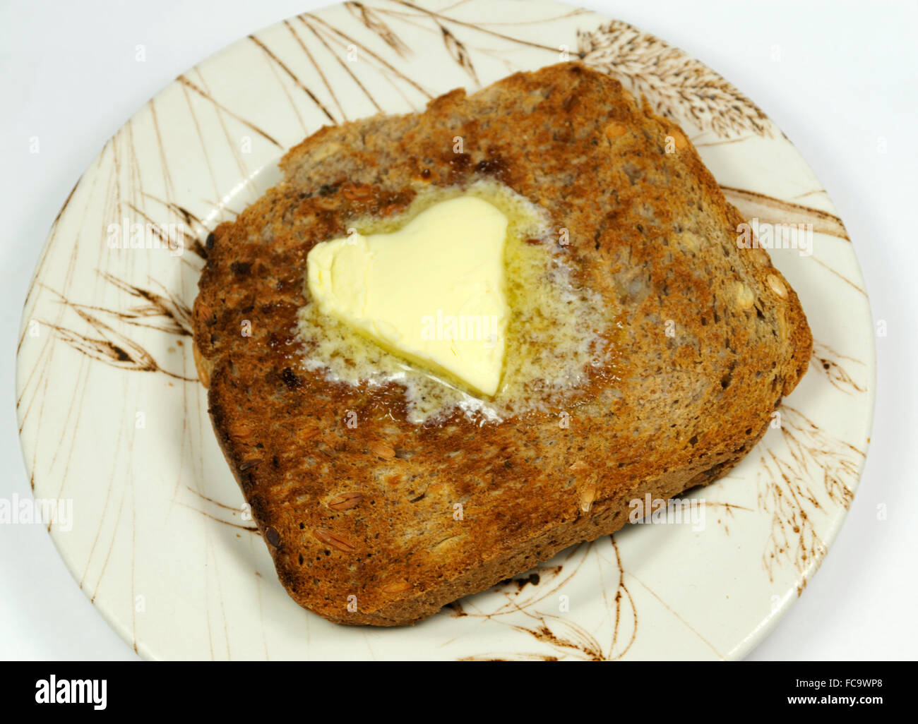 Hot toast and butter. Stock Photo