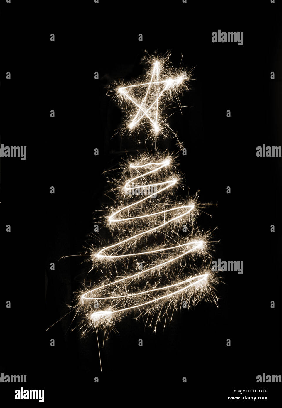 Sparkling Xmas Tree Stock Photo