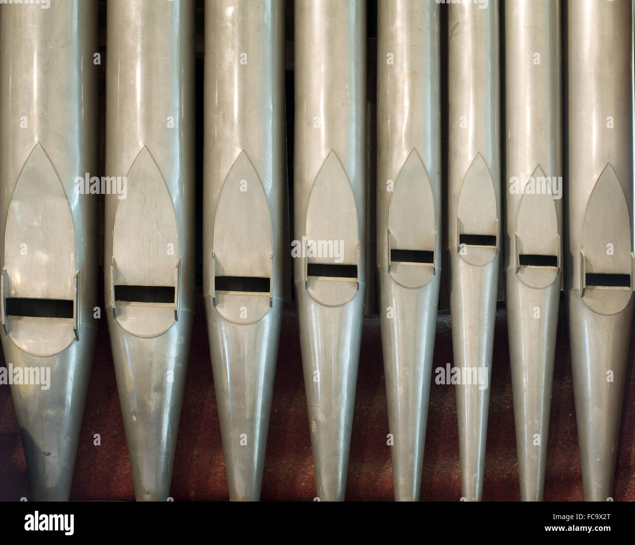 old organ pipes Stock Photo