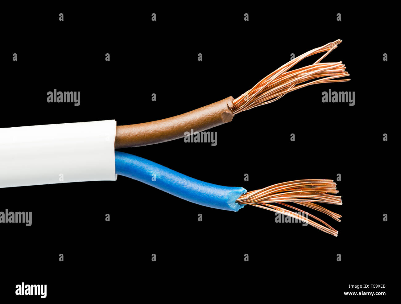 Exposed cables and wires Stock Photo Alamy