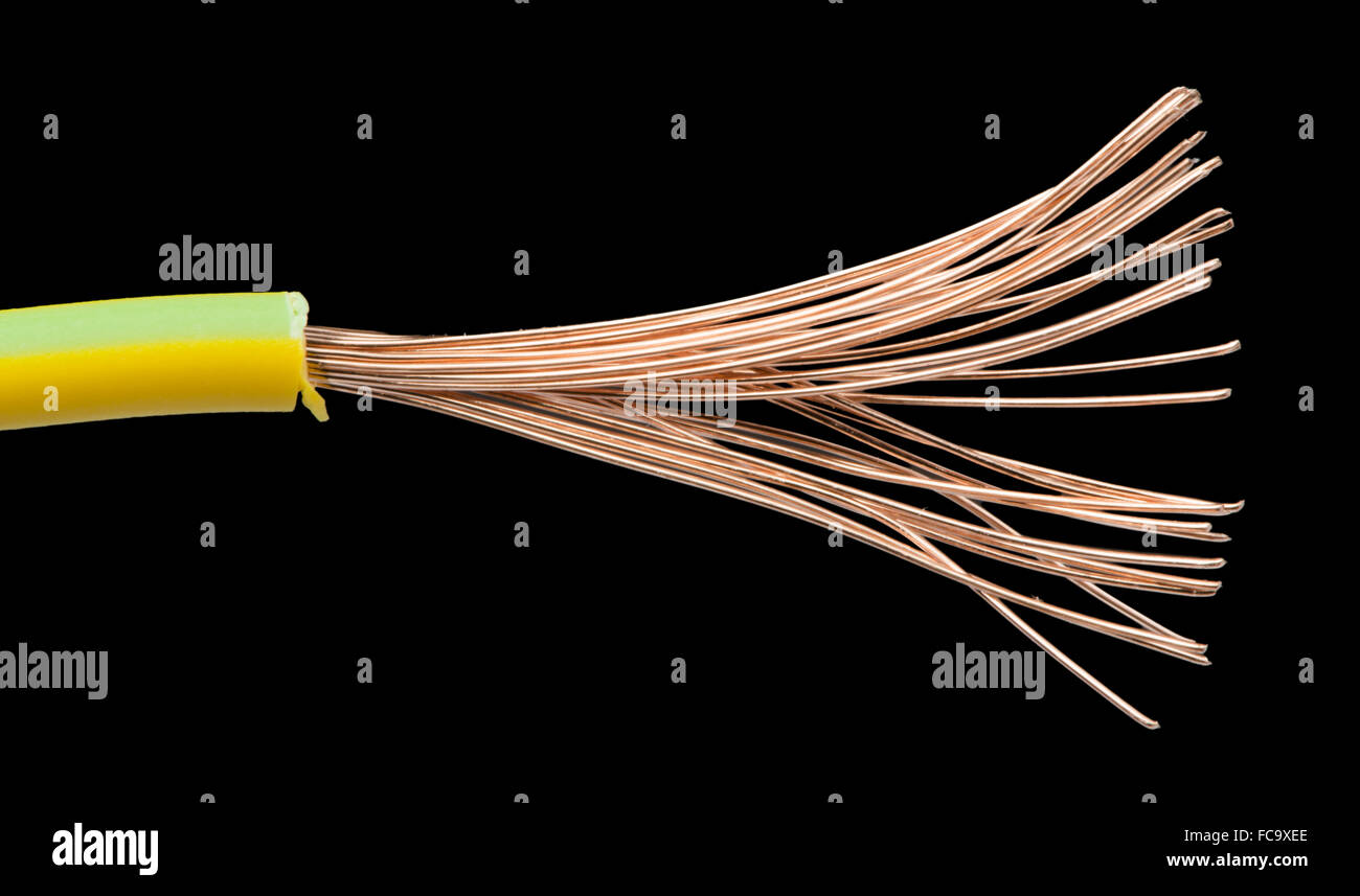 Exposed cables and wires Stock Photo Alamy