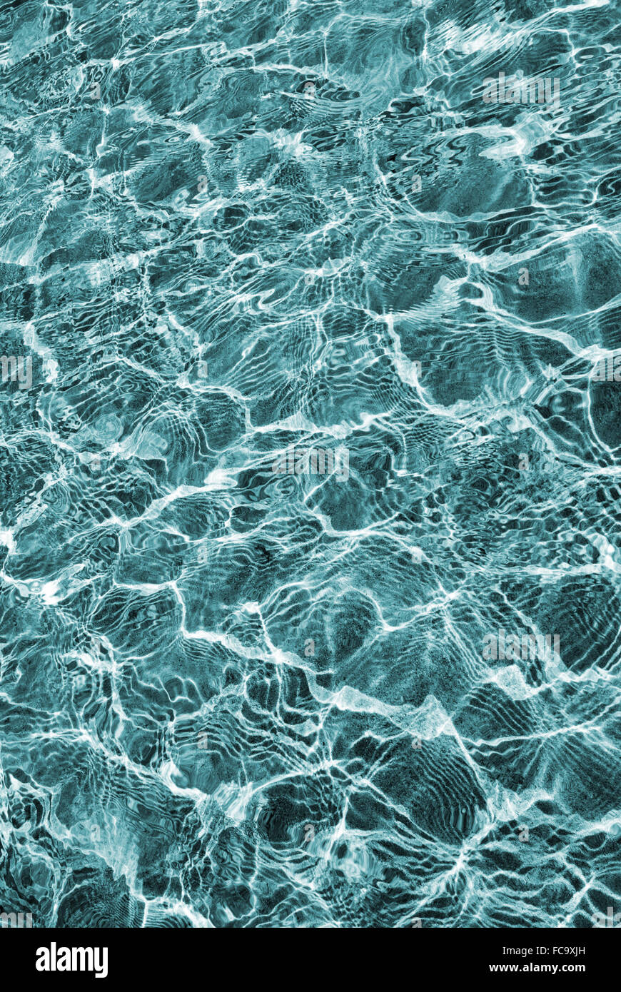 cyan water ripples Stock Photo