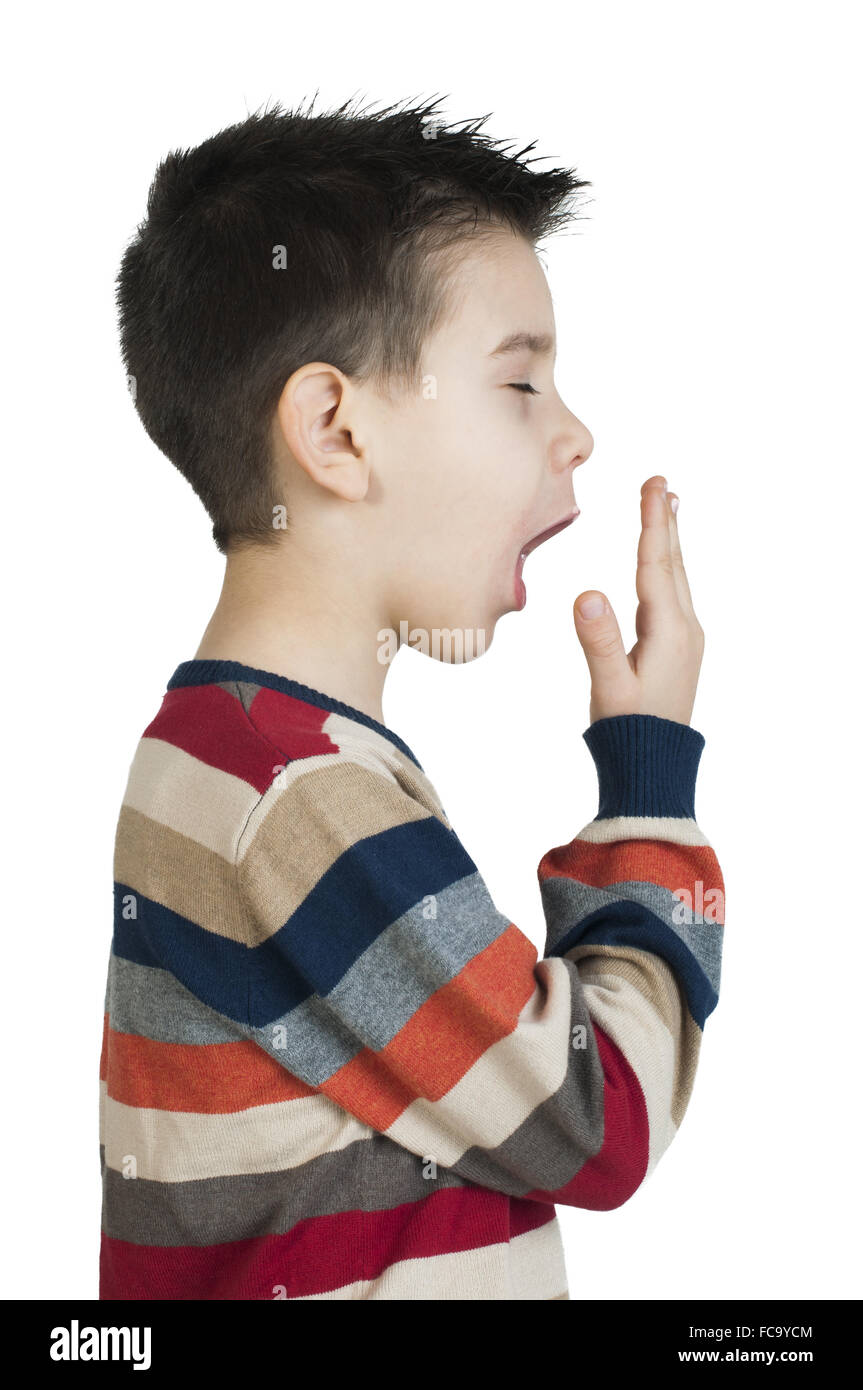 Sleepy child that yawning Stock Photo - Alamy