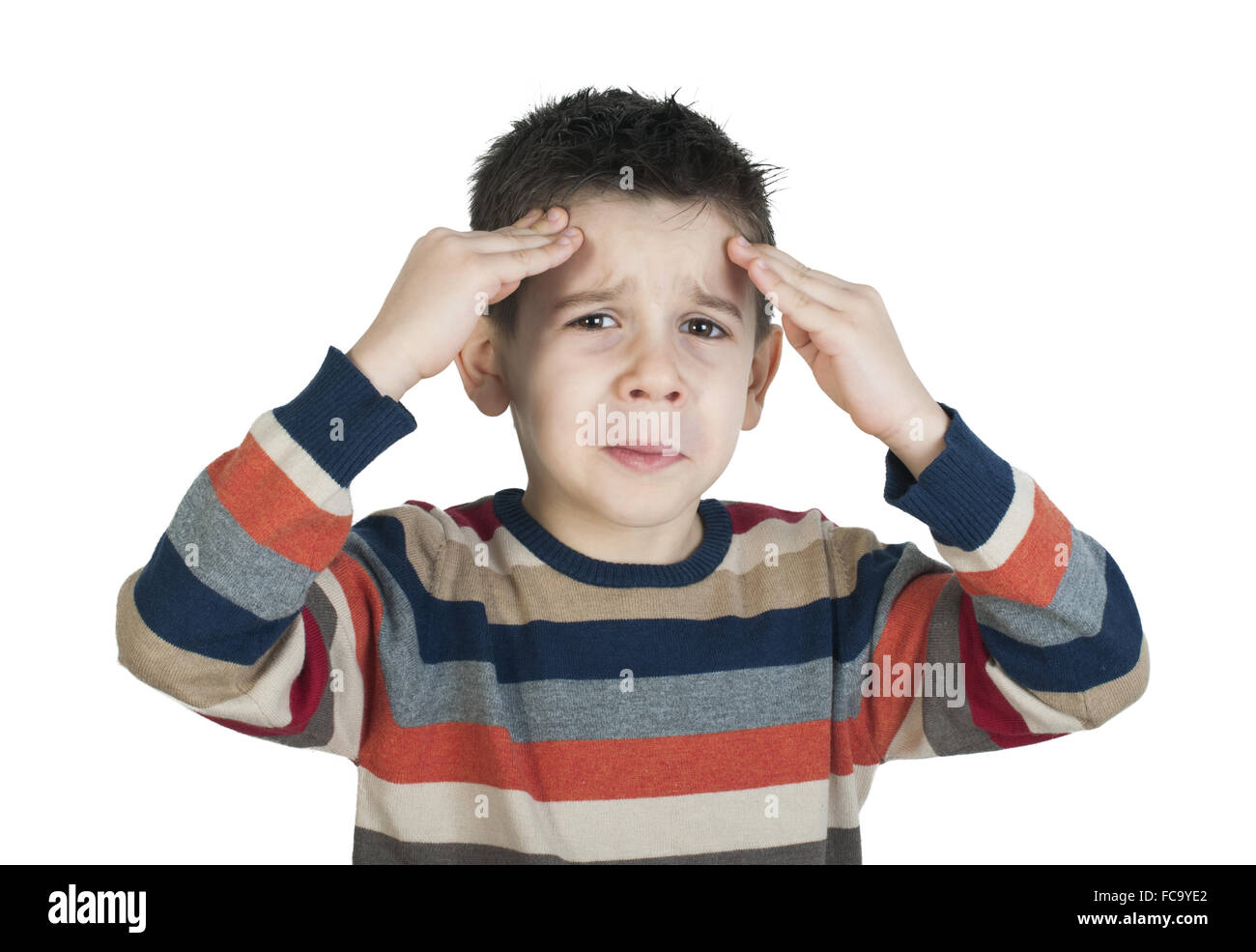 Child have headache Stock Photo Alamy