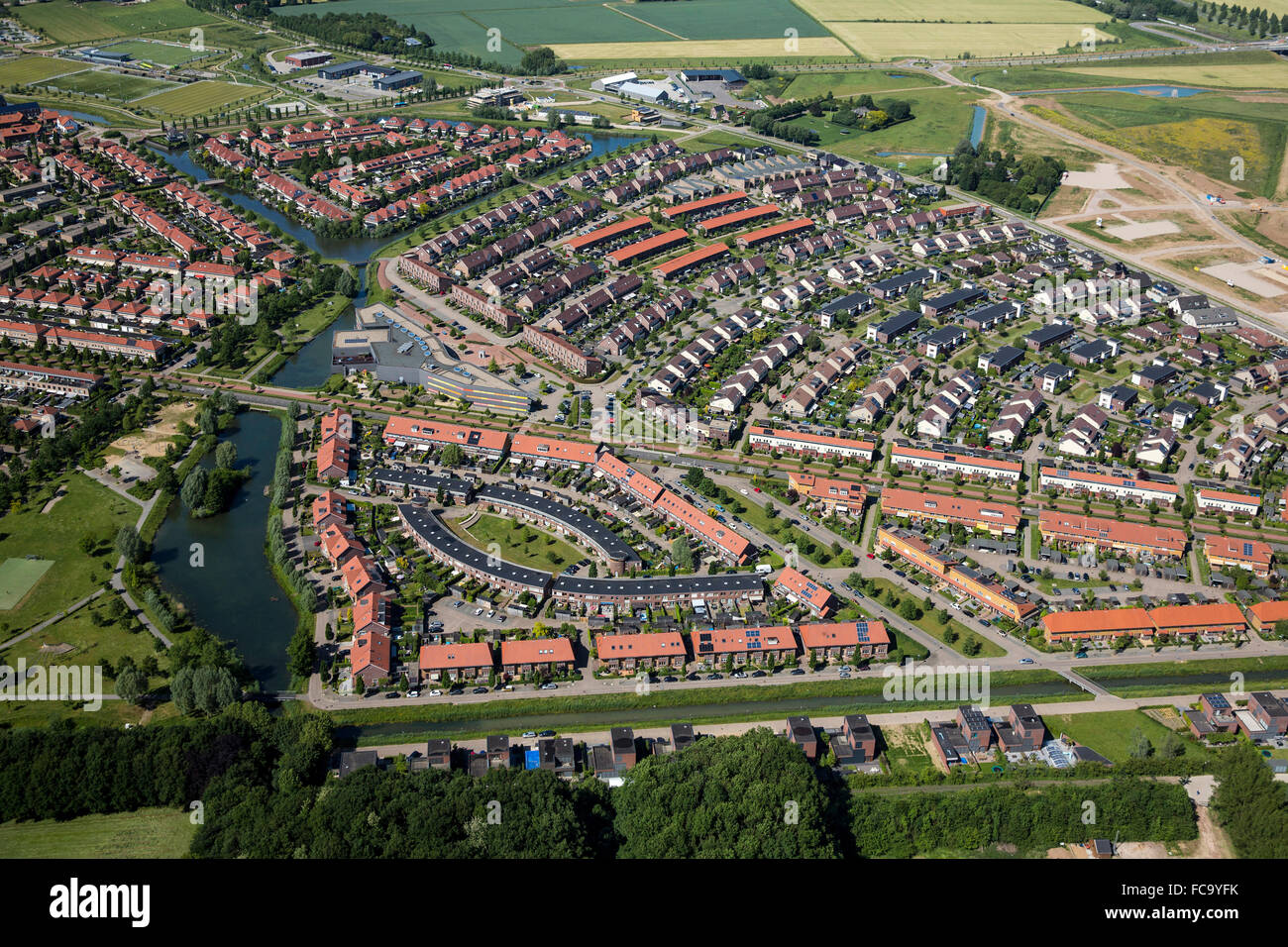 Netherlands, Oosterhout, Residential district, aerial Stock Photo