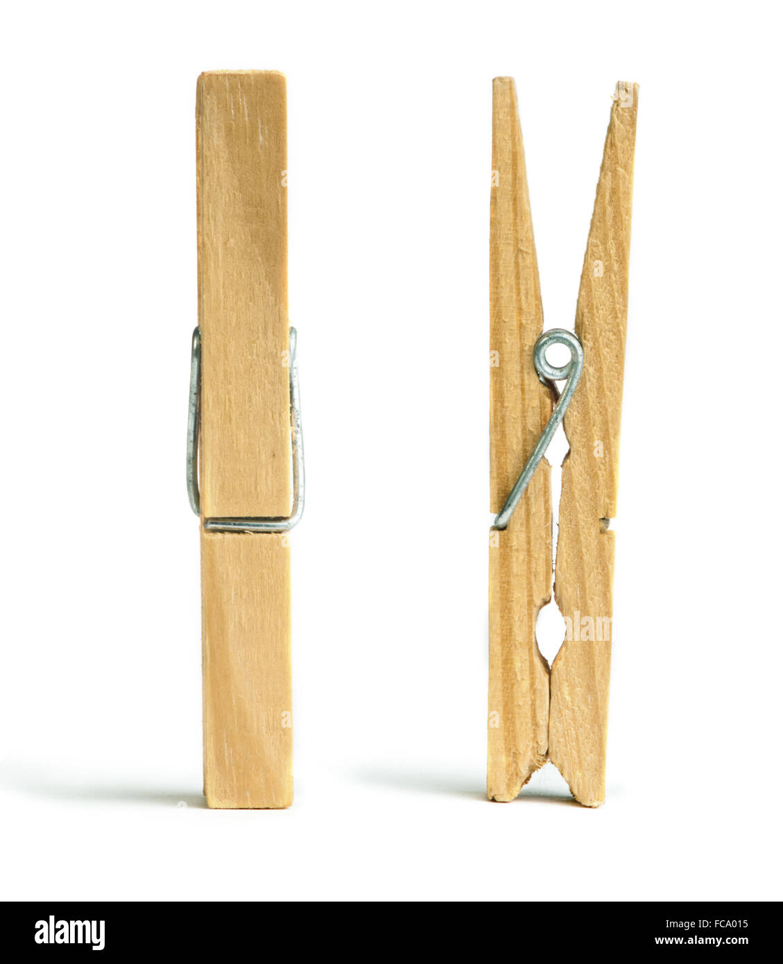 Clothes natural wooden peg Stock Photo Alamy