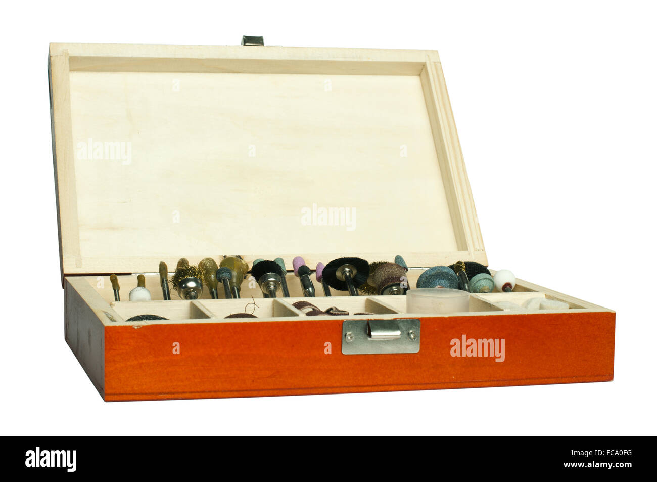 Box of tools for sharpening and grinding Stock Photo Alamy