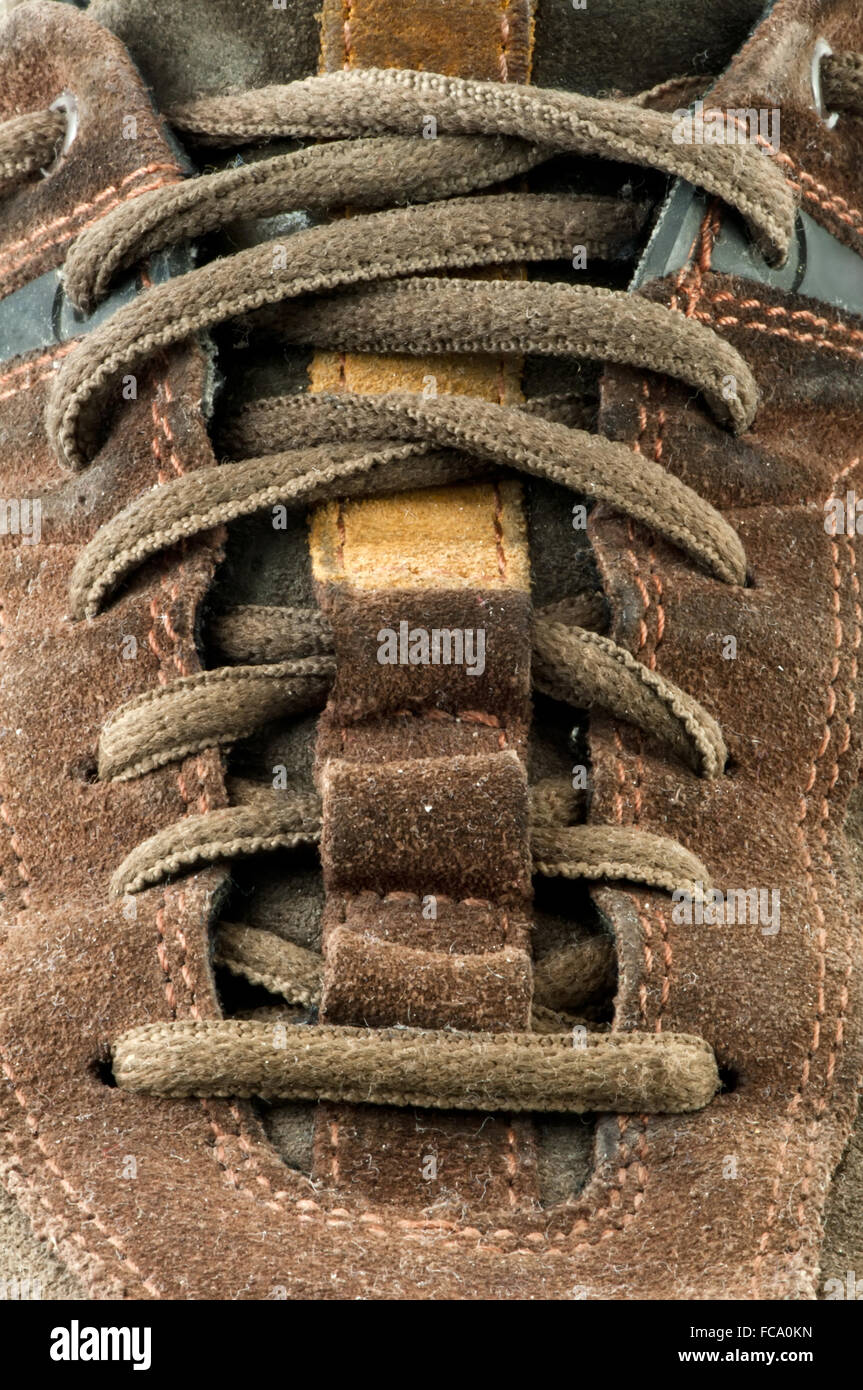 Suede shoe close up Stock Photo