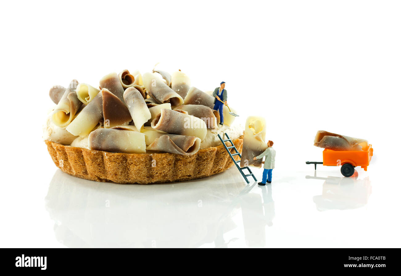 Making Pastry by little people Stock Photo