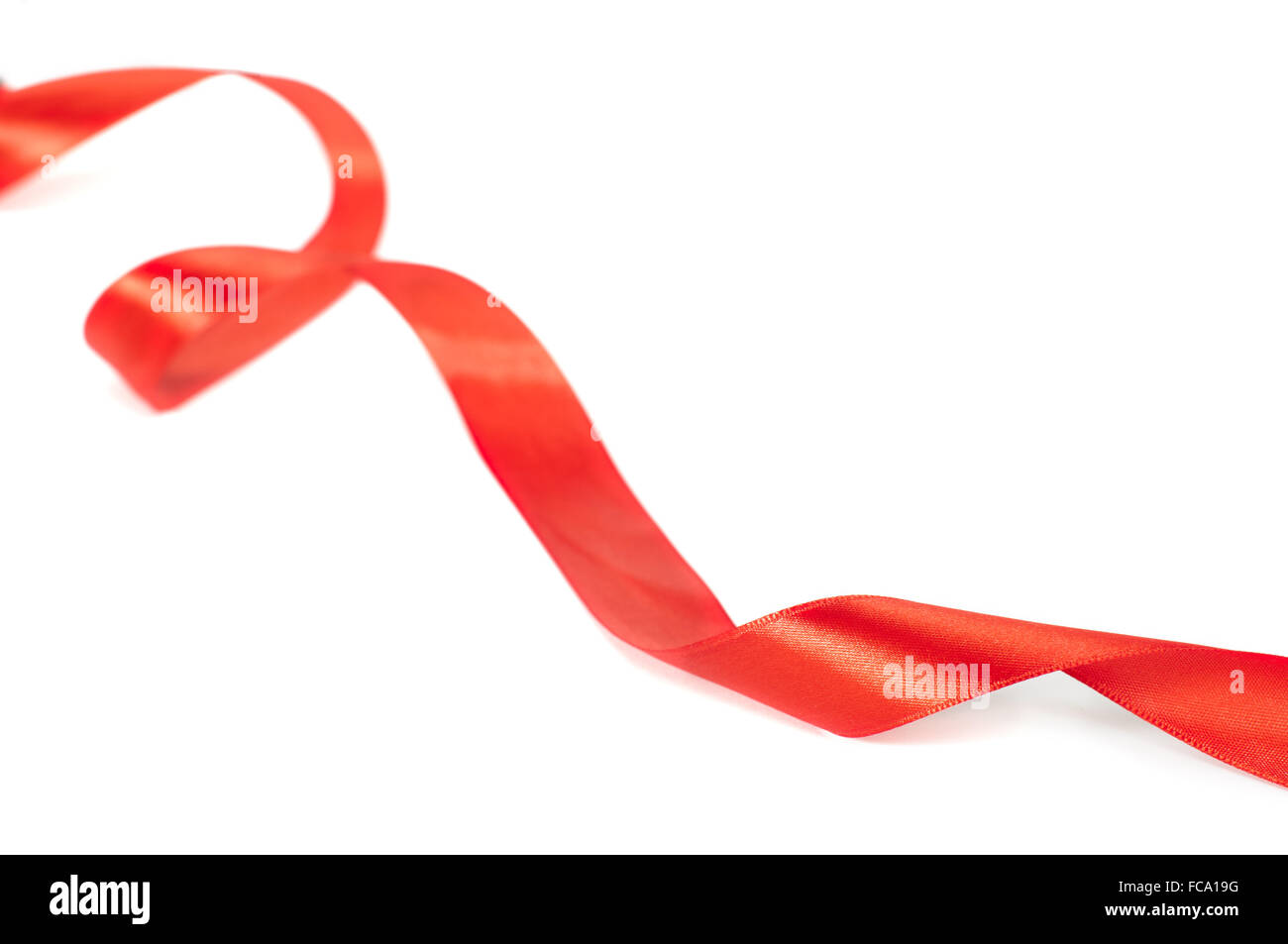 Red ribbon for gift wrap Stock Photo Alamy