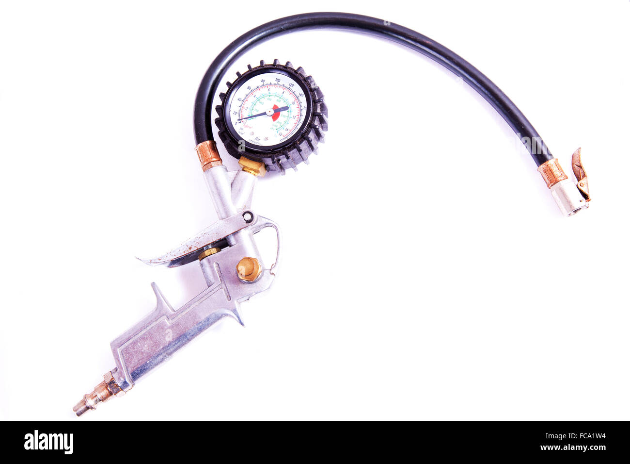 Pneumatic tyre pump air pressure gauge gage for pumping up tires tyres tire cutout cut out