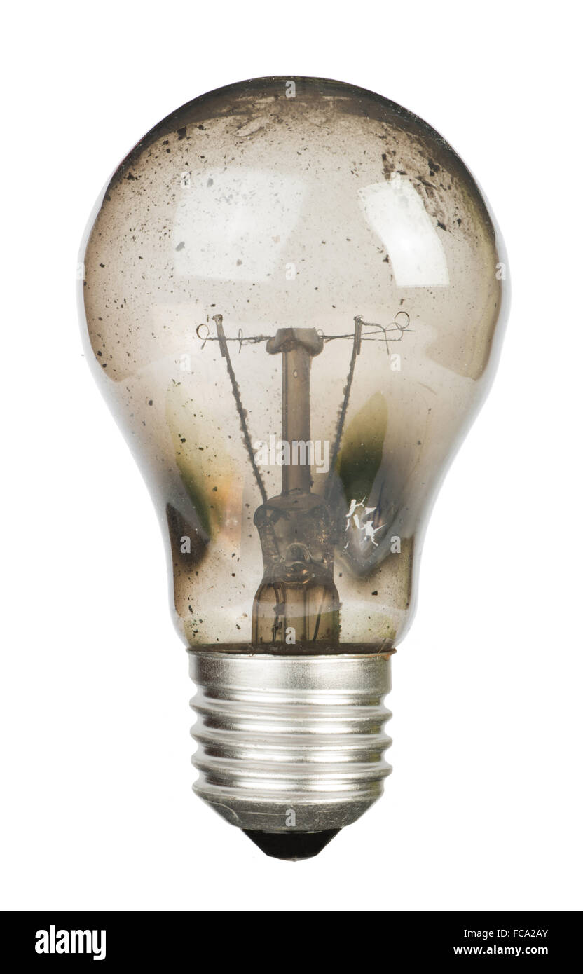 Old burnt lamp smoked inside Stock Photo Alamy