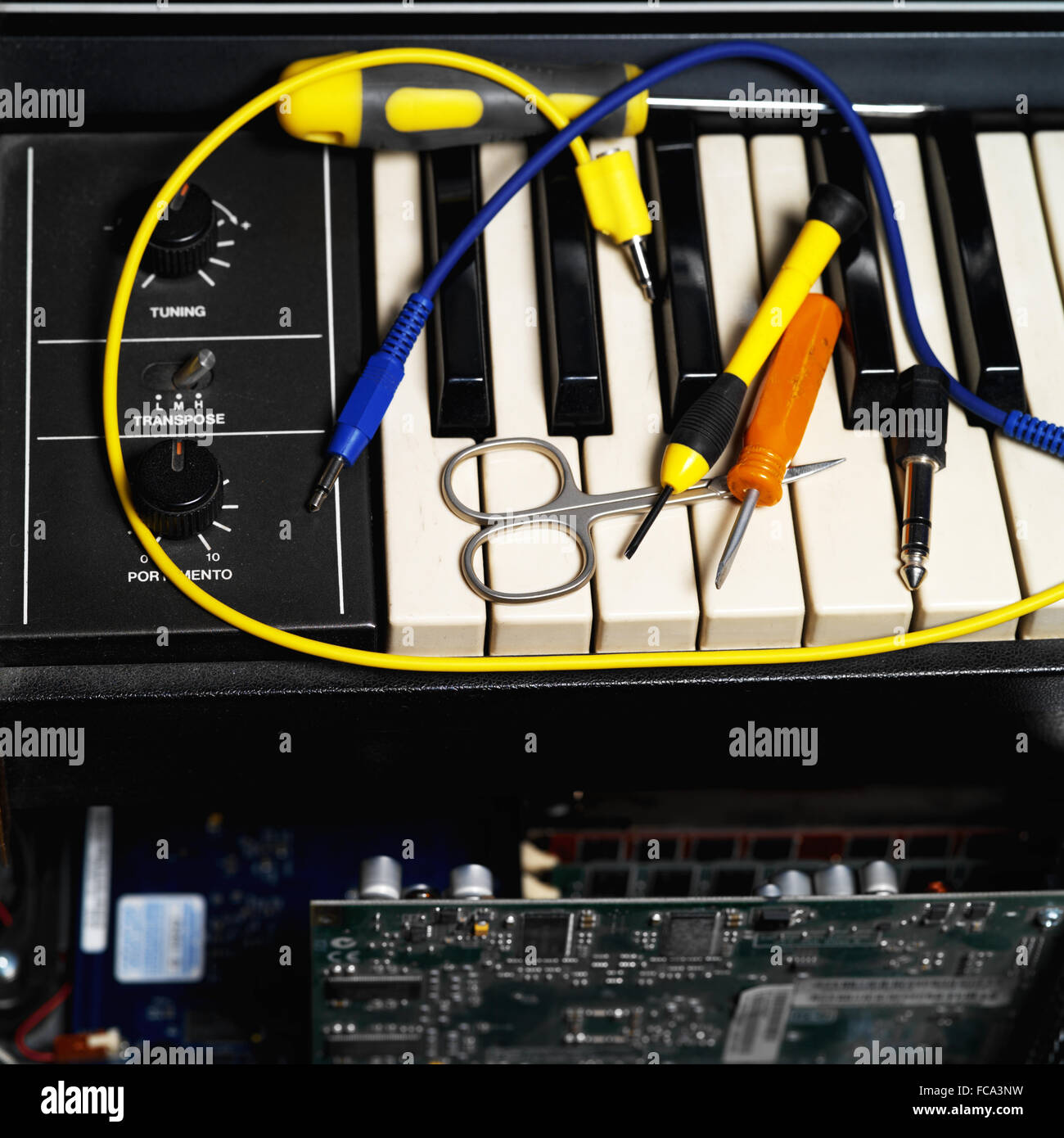 Repair Of Synthesizer Stock Photo Alamy