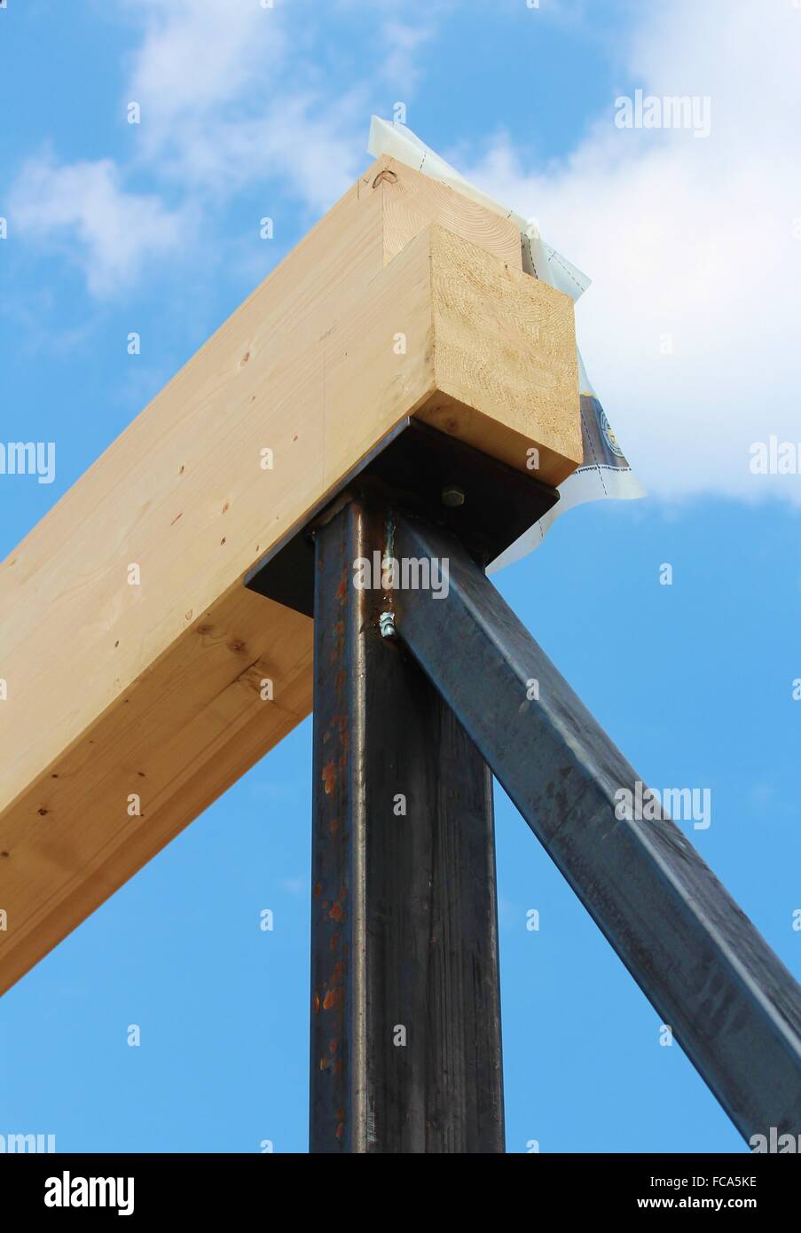 Wood construction detail Stock Photo