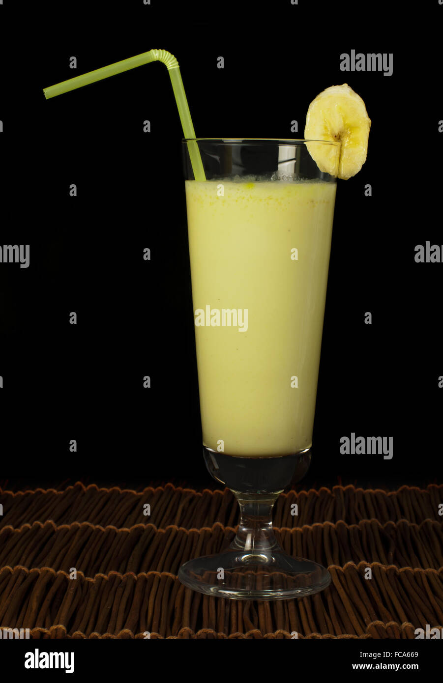 Banana milk shake Stock Photo - Alamy