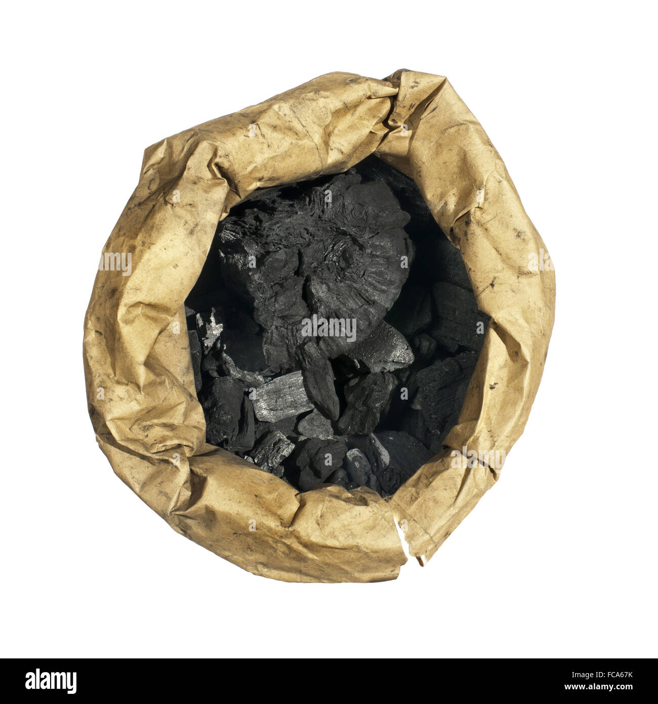 Natural charcoal in paper envelope Stock Photo Alamy