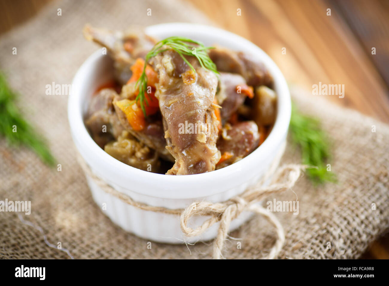 chicken gizzards stewed with vegetables Stock Photo Alamy