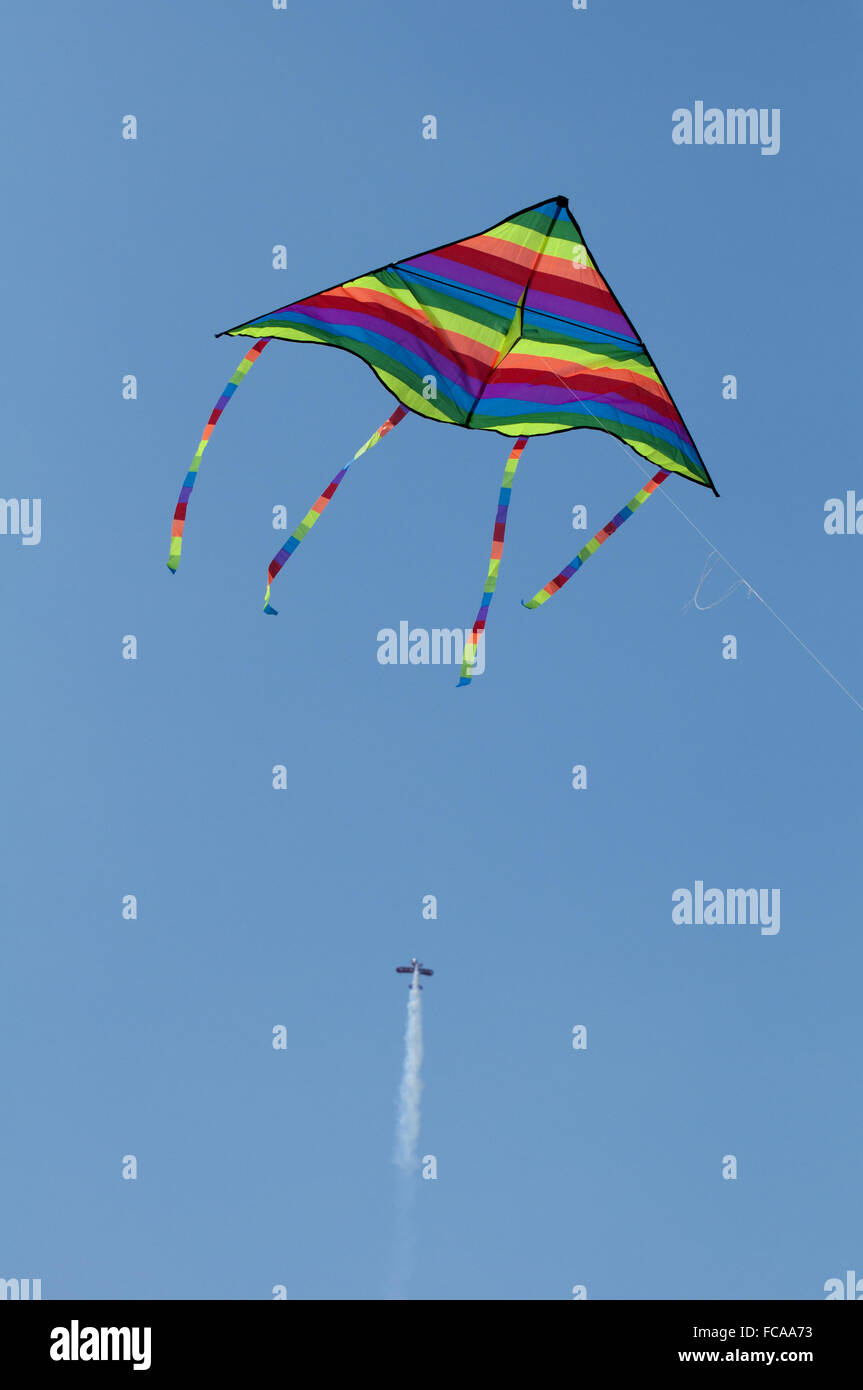 Kite and aircraft Stock Photo Alamy