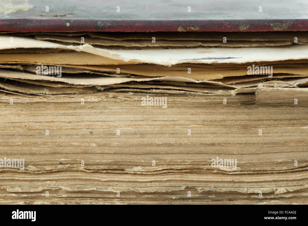 Old worn paper sheets of book Stock Photo Alamy