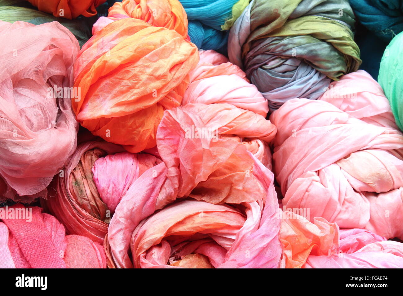 Colored roll of cloth Stock Photo Alamy