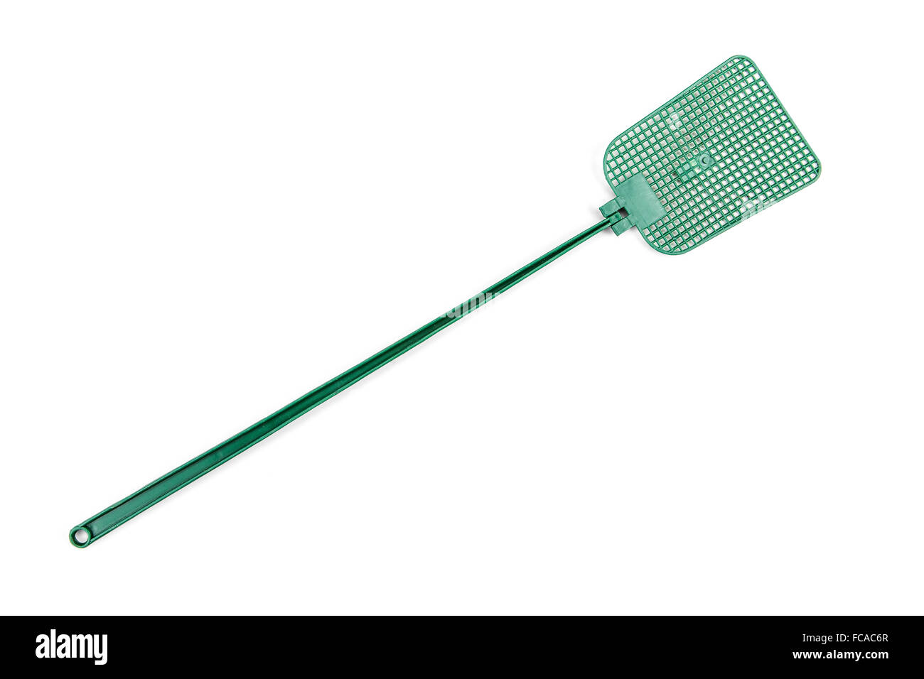 Plastic fly swatter isolated on white with clipping path Stock Photo