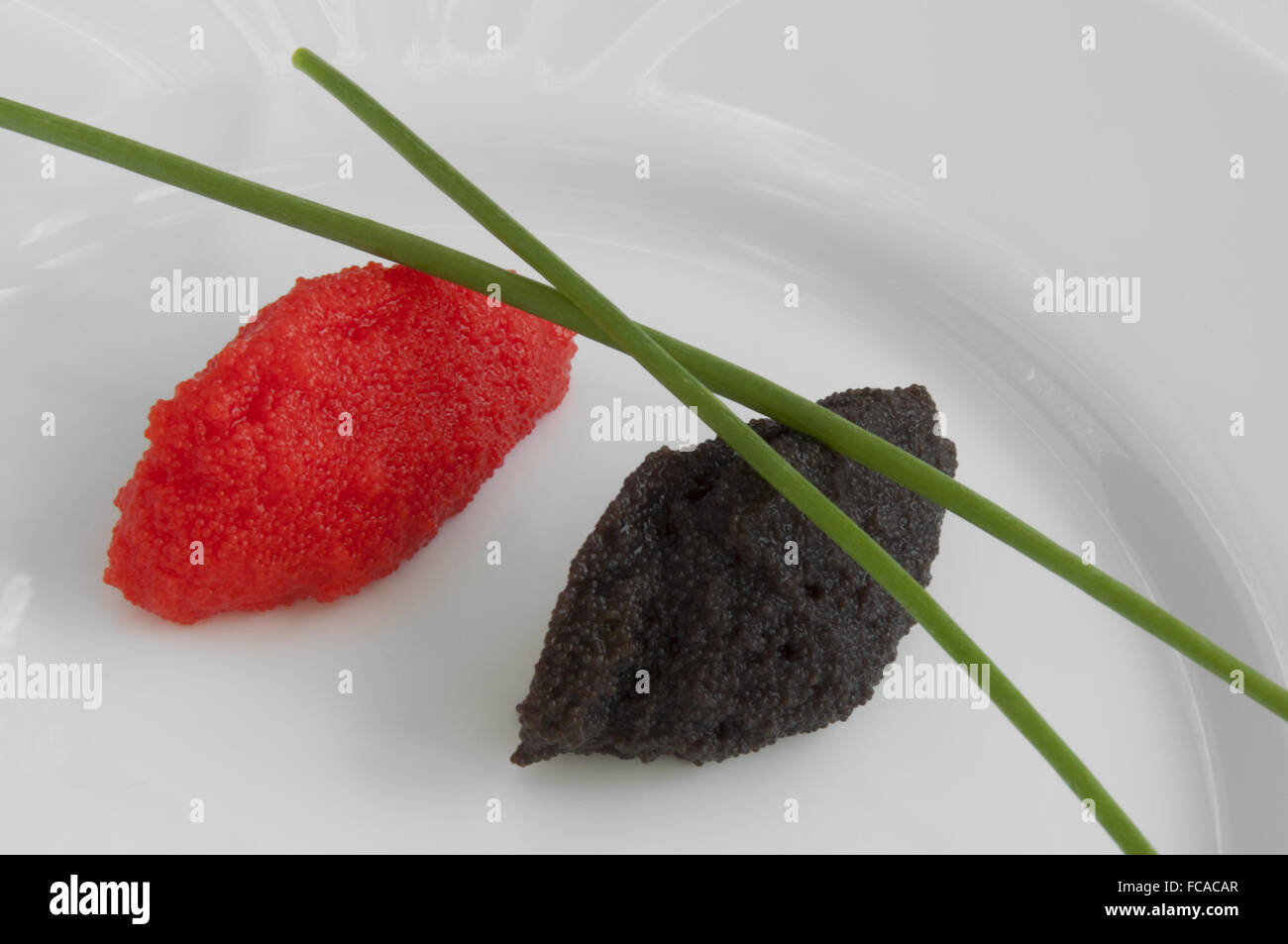 Black and red caviar Stock Photo Alamy