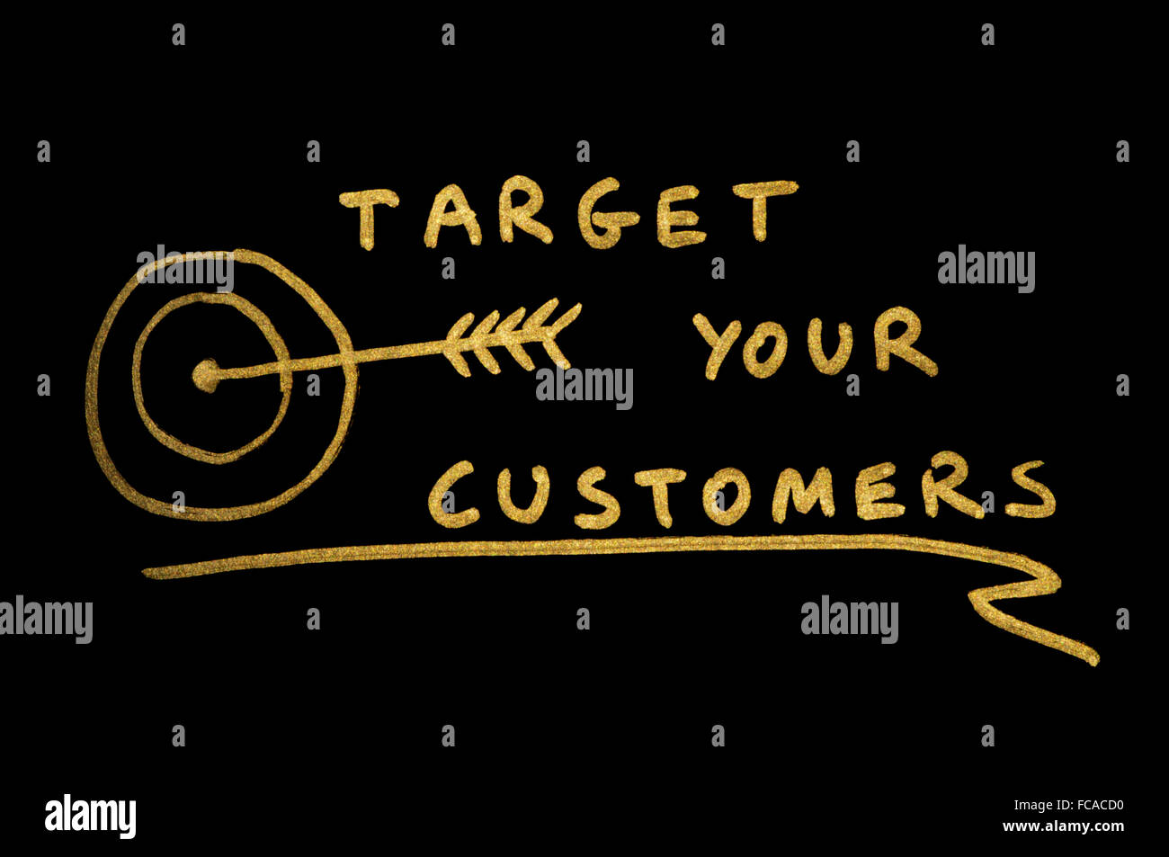Target Your Customers conception text Stock Photo - Alamy