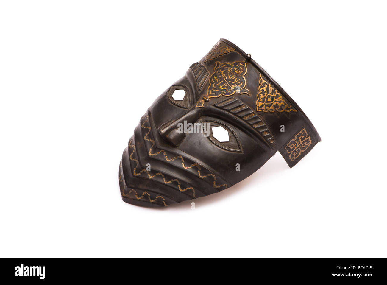 The metal mask isolated on white Stock Photo - Alamy
