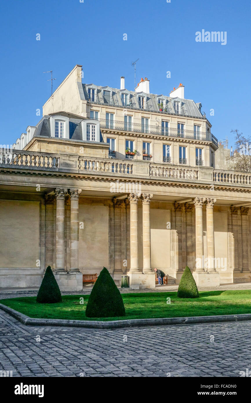 The National Archives courtyard, building of the Museum of French History, Marais, Paris. France, Europe. Stock Photo