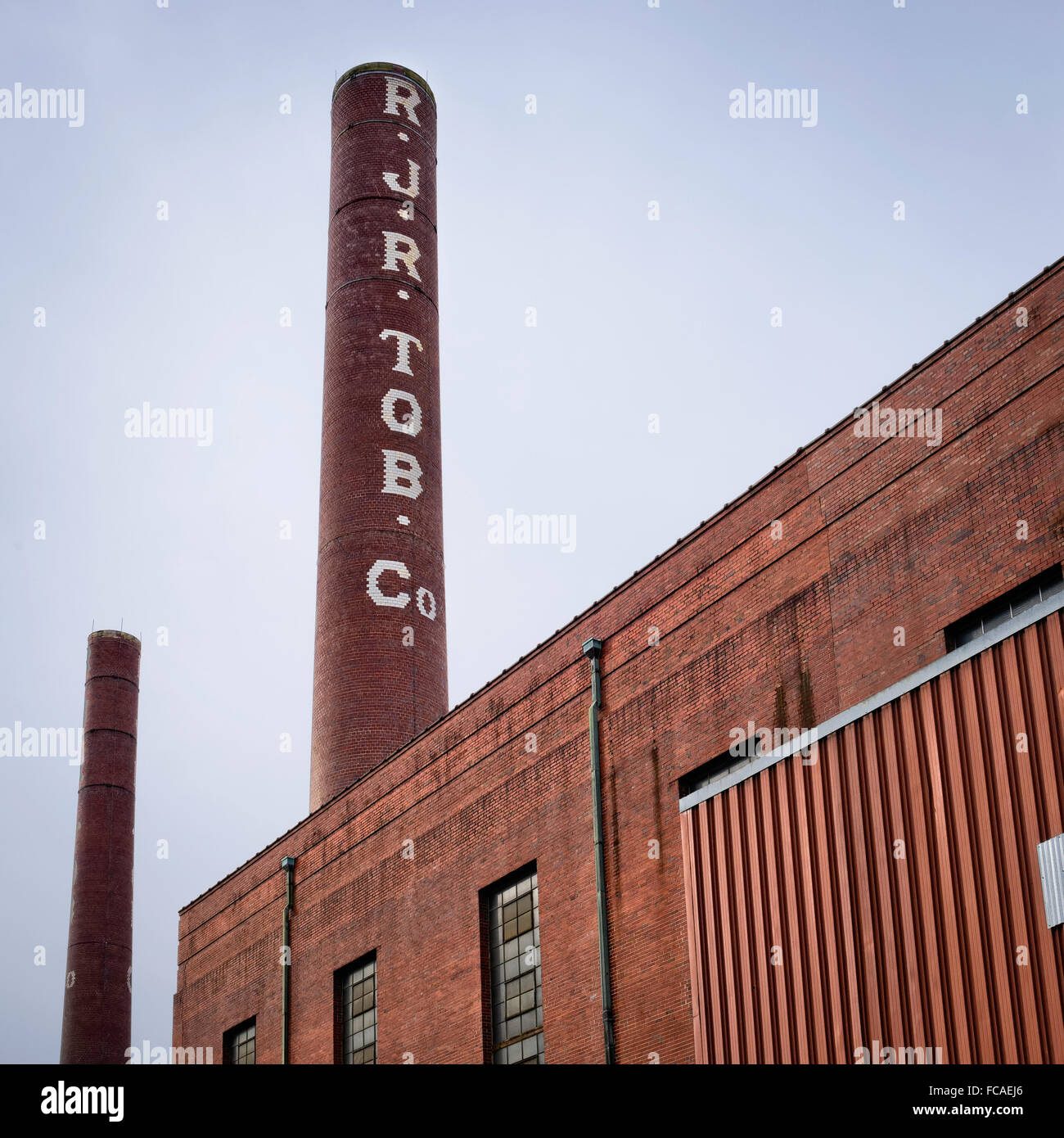 Smokestack and buildings at Reynolds Tobacco Bailey Power Plant