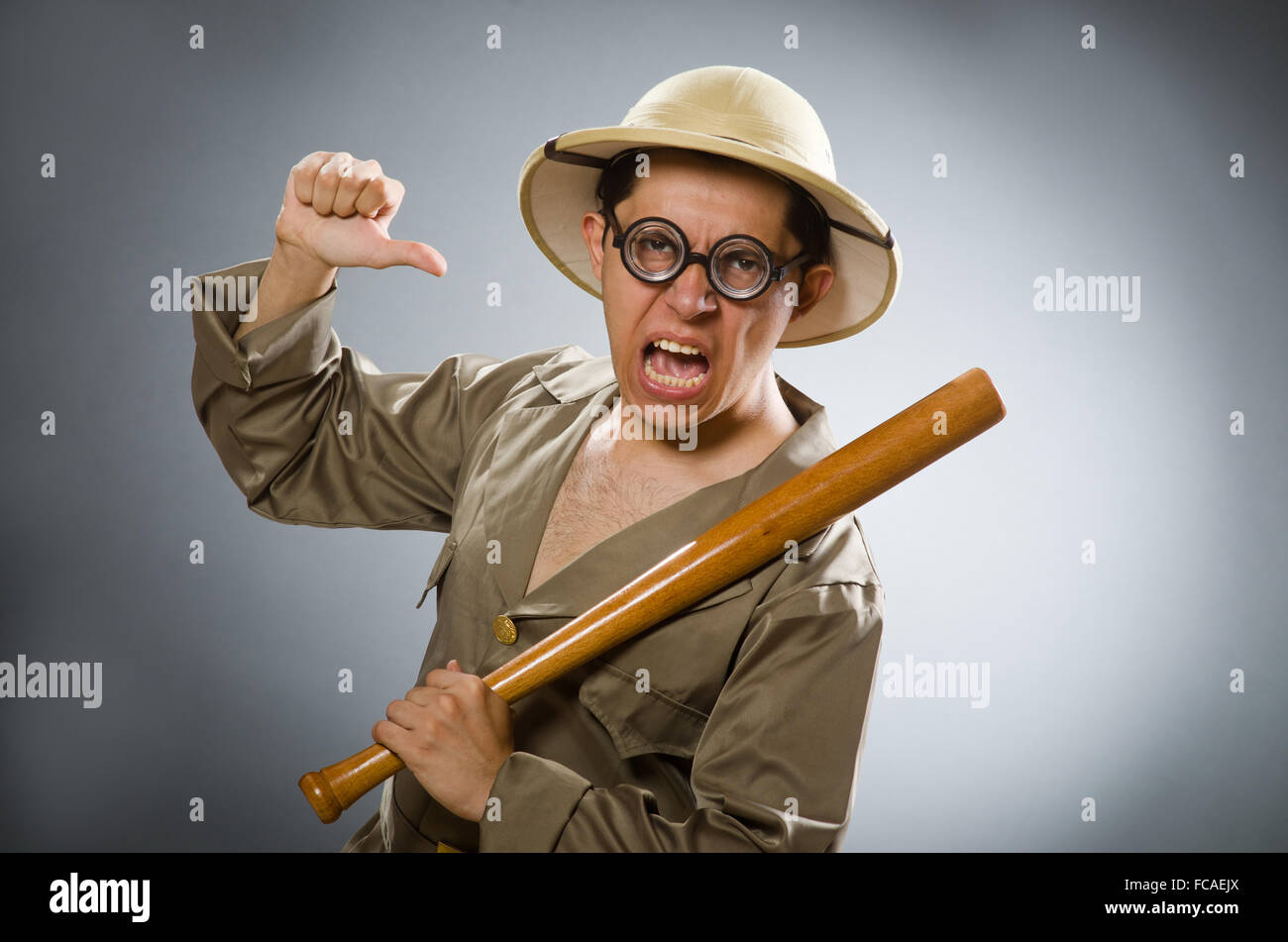 Man wearing pith helmet hi-res stock photography and images - Alamy