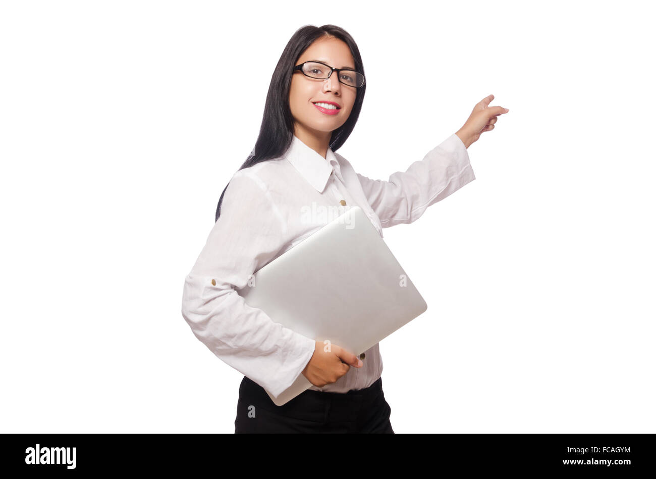 Young woman in business concept Stock Photo - Alamy