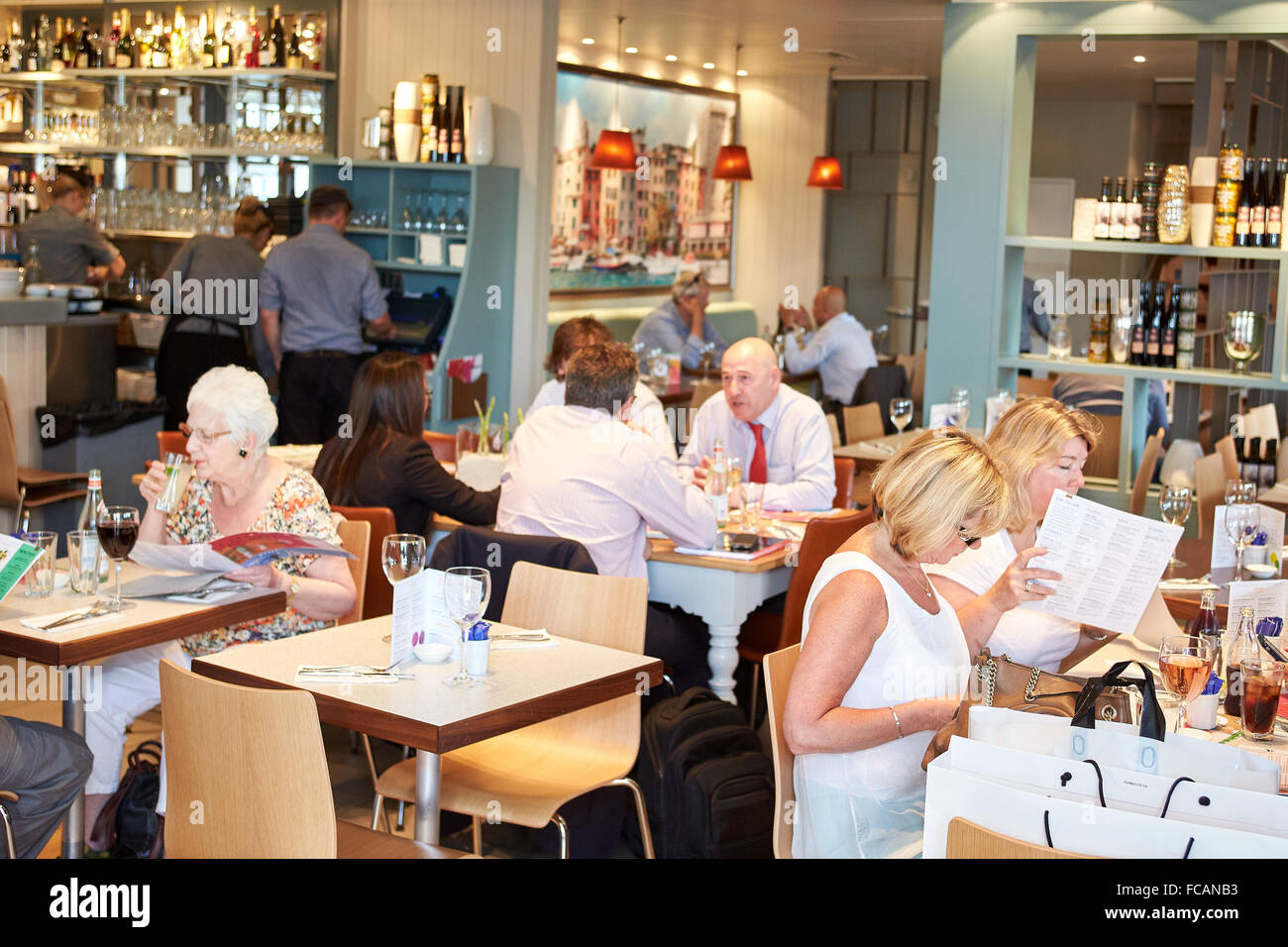 General View Of The Carluccio S Restaurant At Bicester Village Stock Photo Alamy