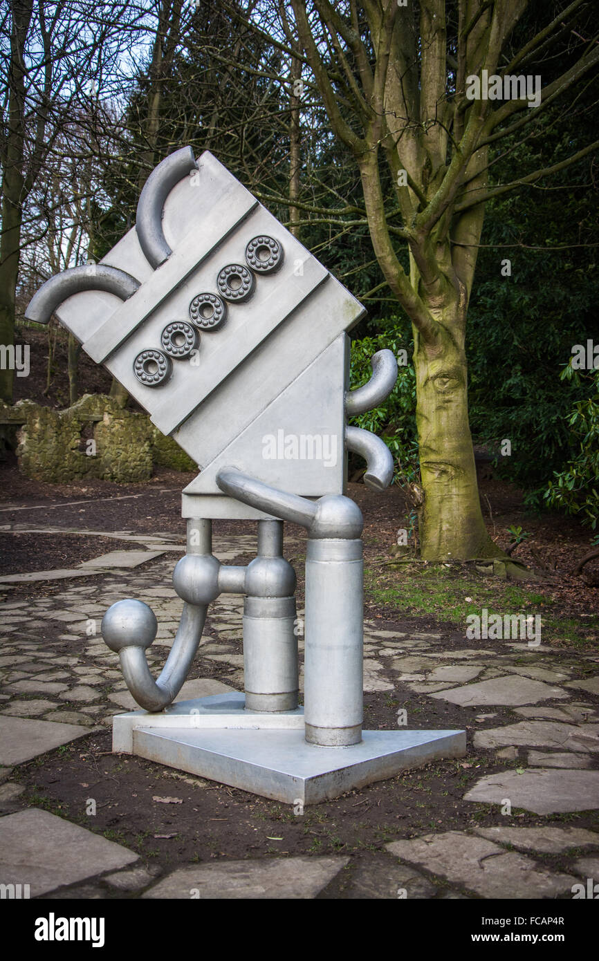 Funky retro public art at the Yorkshire Sculpture Park Stock Photo