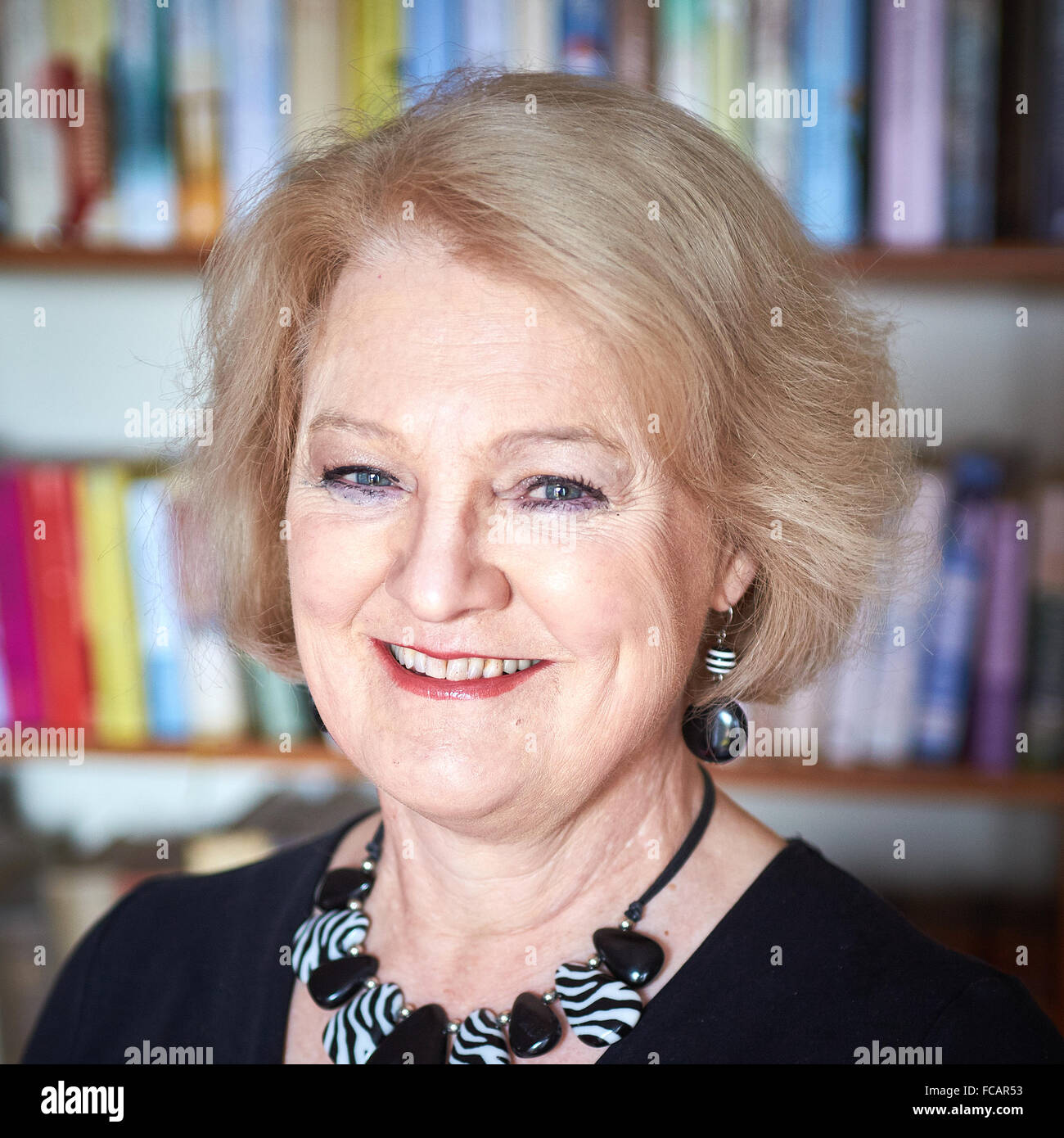 Author Elizabeth Edmondson pictured at her home in Oxford Stock Photo