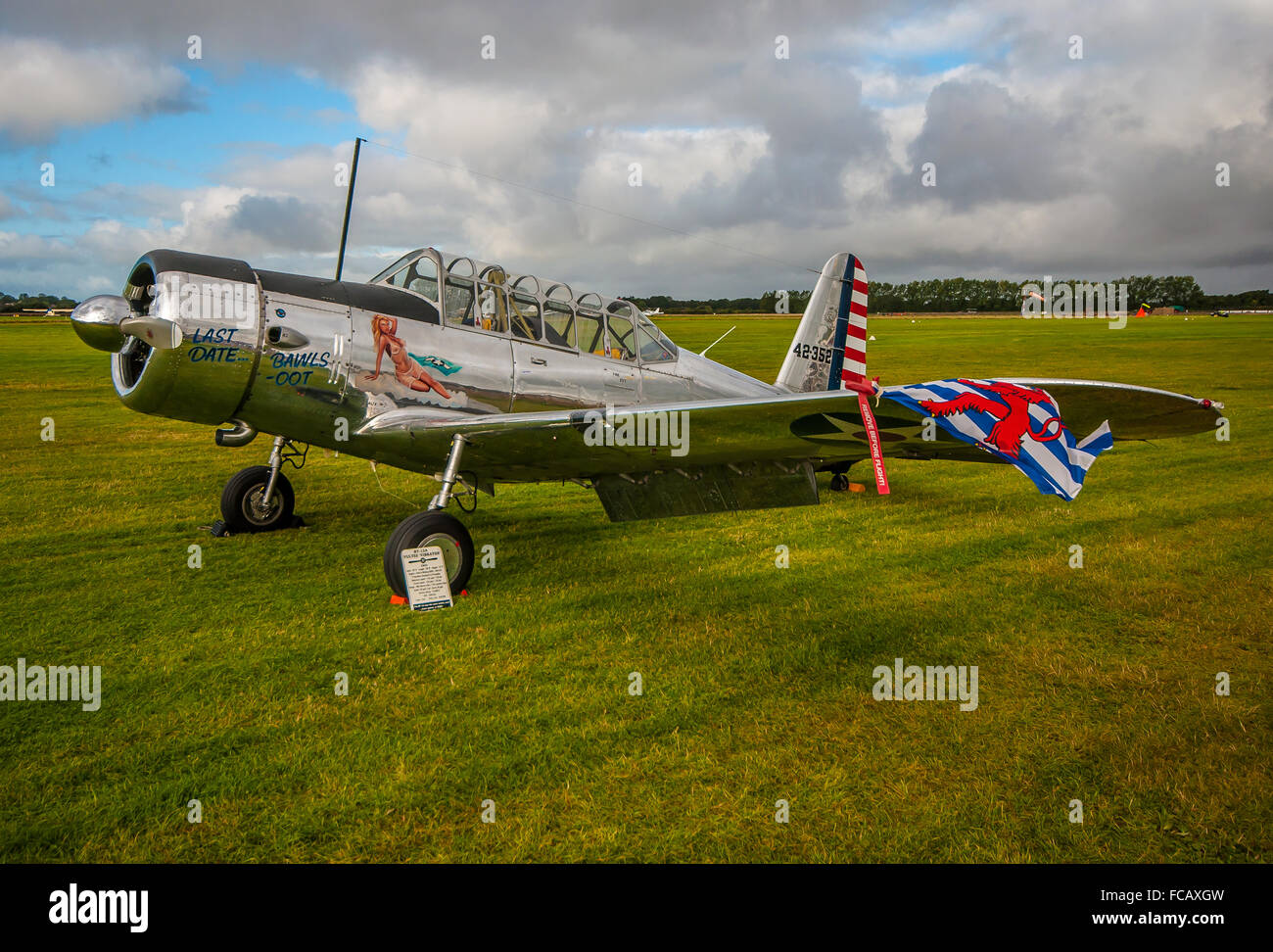 Vultee BT-13 Valiant was an American World War II-era basic trainer  aircraft built by Vultee Aircraft for the US Army Air Force. Space for copy  Stock Photo - Alamy